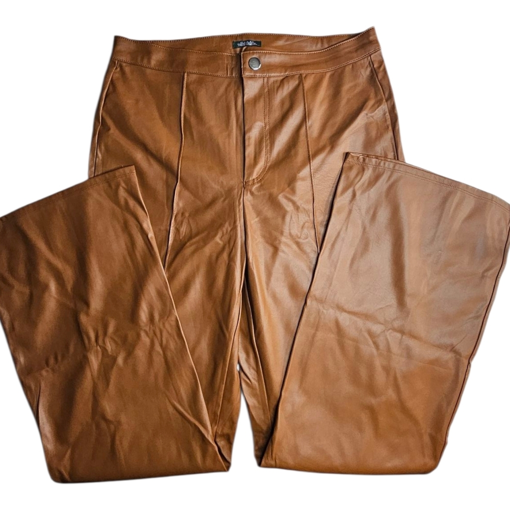 ​Wild Fable Tan Brown Faux Leather Pants Size M